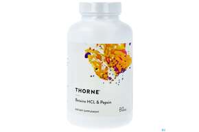 Sie sehen eine Packung Betaine Hcl/pepsin Kapseln Thorne 225st, Produktbild: 01 Betaine Hcl/pepsin Kapseln Thorne 225st, A-Nr.: 3496852 - 01
