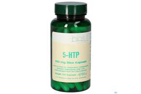 Sie sehen eine Packung Bios 5-htp 100mg 100 Kapseln, Produktbild: 01 Bios 5-htp 100mg 100 Kapseln, A-Nr.: 4747256 - 01
