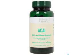 Sie sehen eine Packung Bios Acai 350mg 100 Kapseln, Produktbild: 01 Bios Acai 350mg 100 Kapseln, A-Nr.: 3890566 - 01