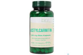 Sie sehen eine Packung Bios Acetylcarnitin 500mg 100 Kapseln, Produktbild: 01 Bios Acetylcarnitin 500mg 100 Kapseln, A-Nr.: 3992060 - 01
