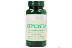 Sie sehen eine Packung Bios Acetylcystein 500mg 100 Kapseln, Produktbild: 01 Bios Acetylcystein 500mg 100 Kapseln, A-Nr.: 3890595 - 01