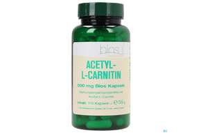 Sie sehen eine Packung Bios Acetyl-l-carnitin 500mg 100 Kapseln, Produktbild: 01 Bios Acetyl-l-carnitin 500mg 100 Kapseln, A-Nr.: 3890589 - 01