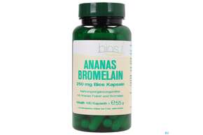 Sie sehen eine Packung Bios Ananas Bromelain 250mg 100 Kapseln, Produktbild: 01 Bios Ananas Bromelain 250mg 100 Kapseln, A-Nr.: 4070144 - 01