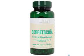 Sie sehen eine Packung Bios Borretschöl 500mg 100 Kapseln, Produktbild: 01 Bios Borretschöl 500mg 100 Kapseln, A-Nr.: 3890804 - 01