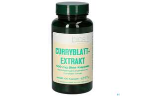 Sie sehen eine Packung Bios Curryblattextrakt 500mg 100 Kapseln, Produktbild: 01 Bios Curryblattextrakt 500mg 100 Kapseln, A-Nr.: 4334057 - 01