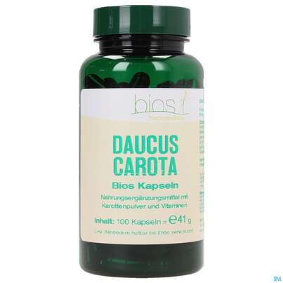 Sie sehen eine Packung Bios Daucus Carota 100 Kapseln, Produktbild: 02 Bios Daucus Carota 100 Kapseln, A-Nr.: 3891086 - 02
