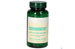 Sie sehen eine Packung Bios Eisenorotat 105mg 100 Kapseln, Produktbild: 01 Bios Eisenorotat 105mg 100 Kapseln, A-Nr.: 5408160 - 01