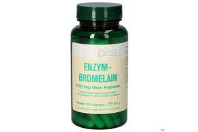 Sie sehen eine Packung Bios Enzym-bromelain 250mg 100 Kapseln, Produktbild: 01 Bios Enzym-bromelain 250mg 100 Kapseln, A-Nr.: 4070167 - 01