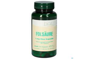 Sie sehen eine Packung Bios Folsäure 1mg 100 Kapseln, Produktbild: 01 Bios Folsäure 1mg 100 Kapseln, A-Nr.: 5089915 - 01