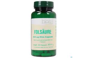 Sie sehen eine Packung Bios Folsäure 900 µg 100 Kapseln, Produktbild: 01 Bios Folsäure 900 µg 100 Kapseln, A-Nr.: 3891206 - 01