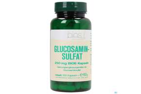 Sie sehen eine Packung Bios Glucosaminsulfat 250mg 100 Kapseln, Produktbild: 01 Bios Glucosaminsulfat 250mg 100 Kapseln, A-Nr.: 3891318 - 01