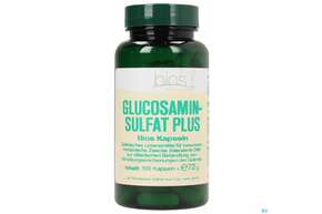 Sie sehen eine Packung Bios Glucosaminsulfat Plus 100 Kapseln, Produktbild: 01 Bios Glucosaminsulfat Plus 100 Kapseln, A-Nr.: 3891330 - 01