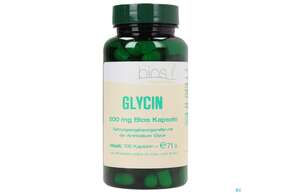 Sie sehen eine Packung Bios Glycin 500mg 100 Kapseln, Produktbild: 01 Bios Glycin 500mg 100 Kapseln, A-Nr.: 3891407 - 01