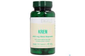 Sie sehen eine Packung Bios Kren 400mg 100 Kapseln, Produktbild: 01 Bios Kren 400mg 100 Kapseln, A-Nr.: 4034065 - 01