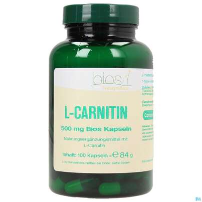 Bios l-carnitin 500mg 100 Kapseln, A-Nr.: 3892022 - 02