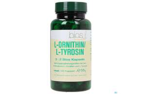 Sie sehen eine Packung Bios l-ornithin/l-tyrosin 4:3:4 100 Kapseln, Produktbild: 01 Bios l-ornithin/l-tyrosin 4:3:4 100 Kapseln, A-Nr.: 3892223 - 01
