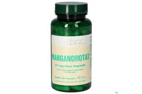 Sie sehen eine Packung Bios Manganorotat 37mg 100 Kapseln, Produktbild: 01 Bios Manganorotat 37mg 100 Kapseln, A-Nr.: 5231454 - 01