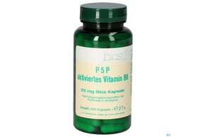 Sie sehen eine Packung Bios P5p Aktiviertes Vitamin B6 25mg 100 Kapseln, Produktbild: 01 Bios P5p Aktiviertes Vitamin B6 25mg 100 Kapseln, A-Nr.: 5408148 - 01