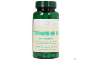 Sie sehen eine Packung Bios Topinambur Pulver-extrakt 100 Kapseln, Produktbild: 01 Bios Topinambur Pulver-extrakt 100 Kapseln, A-Nr.: 3893323 - 01