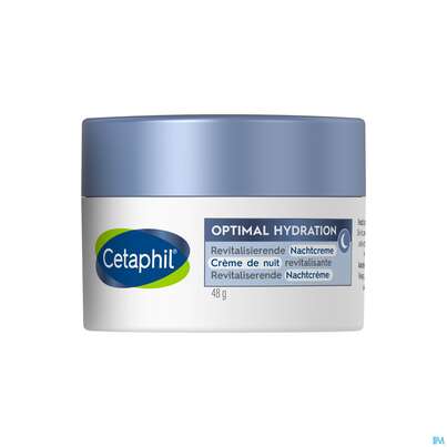Sie sehen eine Packung Cetaphil Optimal Hydration Nachtcreme Revitalisierend 48g, Produktbild: 09 Cetaphil Optimal Hydration Nachtcreme Revitalisierend 48g, A-Nr.: 5436995 - 09