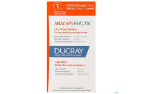Sie sehen eine Packung Ducray Anacaps F.d.haar Haarausfall Kapseln Reaktiv23 90st, Produktbild: 01 Ducray Anacaps F.d.haar Haarausfall Kapseln Reaktiv23 90st, A-Nr.: 5744975 - 01