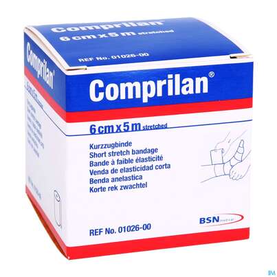 Sie sehen eine Packung Elastische Binden Comprilan Textilelast.kurzzugbinde 5mx 6cm Nr 0102600 1st, Produktbild: 05 Elastische Binden Comprilan Textilelast.kurzzugbinde 5mx 6cm Nr 0102600 1st, A-Nr.: 1402924 - 05