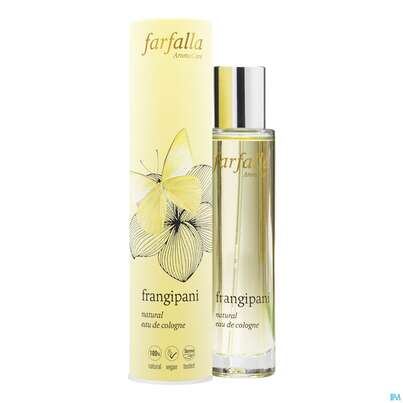 Sie sehen eine Packung Farfalla Frangipani Natural Eau De Cologne 50ml, Produktbild: 02 Farfalla Frangipani Natural Eau De Cologne 50ml, A-Nr.: 4522540 - 02