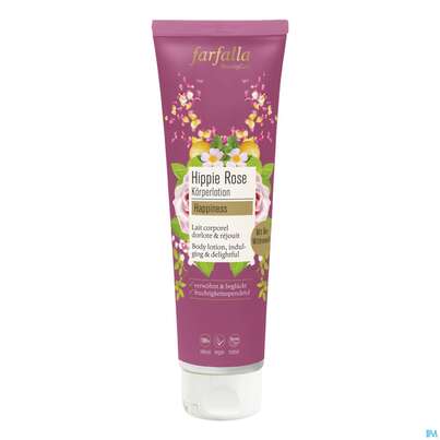 Sie sehen eine Packung Farfalla Hippie Rose Koerperlotion Happiness 150ml, Produktbild: 01 Farfalla Hippie Rose Koerperlotion Happiness 150ml, A-Nr.: 5602583 - 01