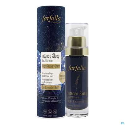 Sie sehen eine Packung Farfalla Intense Sleep Nachtcreme Night Recovery Effect 30ml, Produktbild: 02 Farfalla Intense Sleep Nachtcreme Night Recovery Effect 30ml, A-Nr.: 5675694 - 02