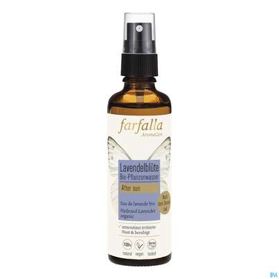 Sie sehen eine Packung Farfalla Pflanzenwasser/bio Lavendel After Sun 75ml, Produktbild: 02 Farfalla Pflanzenwasser/bio Lavendel After Sun 75ml, A-Nr.: 4860722 - 02
