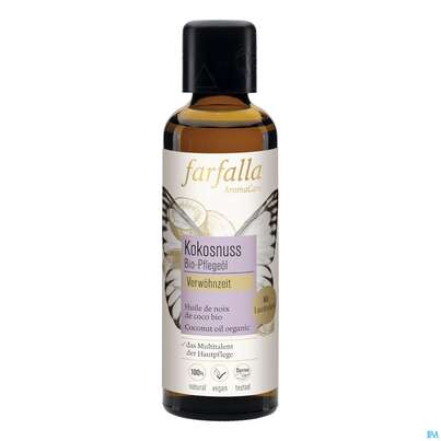 Sie sehen eine Packung Farfalla Pflegeoel/bio Kokosnuss Verwoehnzeit 75ml, Produktbild: 02 Farfalla Pflegeoel/bio Kokosnuss Verwoehnzeit 75ml, A-Nr.: 4860573 - 02