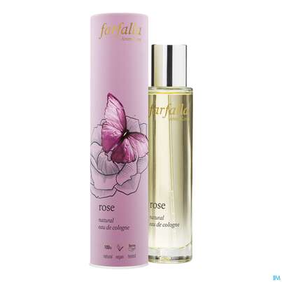 Sie sehen eine Packung Farfalla Rose Natural Eau De Cologne 50ml, Produktbild: 01 Farfalla Rose Natural Eau De Cologne 50ml, A-Nr.: 5344307 - 01