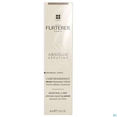 Sie sehen eine Packung Furterer Absolue Kératine Ultimatives Repair-serum - Pflege Für Beschädigte Haarspitzen 30ml, Produktbild: 01 Furterer Absolue Kératine Ultimatives Repair-serum - Pflege Für Beschädigte Haarspitzen 30ml, A-Nr.: 5479591 - 01