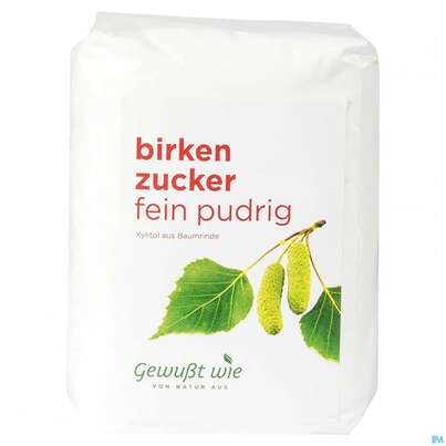 Sie sehen eine Packung Gewusst Wie Birkenzucker Fein Pudrig 600g, Produktbild: 01 Gewusst Wie Birkenzucker Fein Pudrig 600g, A-Nr.: 4159619 - 01
