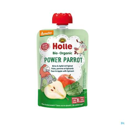 Holle Demeter Bio Fruechtepueree Ab 1 Jahr Bio Power Parro Birne/apfel/spinat 100g, A-Nr.: 5080831 - 01