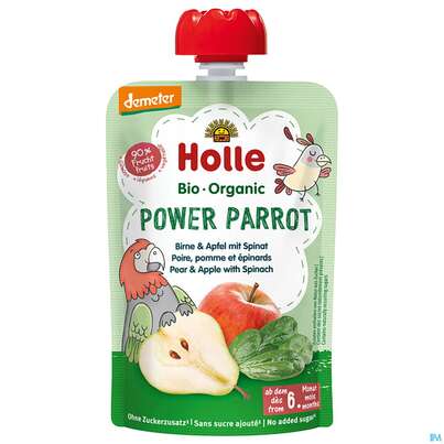 Holle Demeter Bio Fruechtepueree Ab 1 Jahr Bio Power Parro Birne/apfel/spinat 100g, A-Nr.: 5080831 - 02