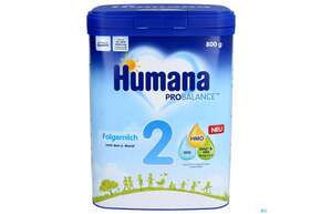 Sie sehen eine Packung Humana Folgemilch 2 Nach Dem 6. Monat 750g, Produktbild: 01 Humana Folgemilch 2 Nach Dem 6. Monat 750g, A-Nr.: 4934490 - 01