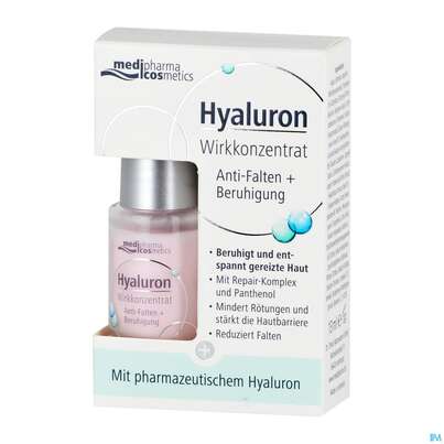 Sie sehen eine Packung Hyaluron Wirkkonzentrat Anti-falten +beruhigung 13ml, Produktbild: 02 Hyaluron Wirkkonzentrat Anti-falten +beruhigung 13ml, A-Nr.: 4363490 - 02