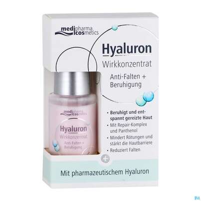 Sie sehen eine Packung Hyaluron Wirkkonzentrat Anti-falten +beruhigung 13ml, Produktbild: 03 Hyaluron Wirkkonzentrat Anti-falten +beruhigung 13ml, A-Nr.: 4363490 - 03