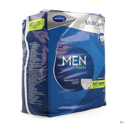 Sie sehen eine Packung Inkontinenz Molicare Premium/men/pants Tropfen 5 Medium 8st, Produktbild: 06 Inkontinenz Molicare Premium/men/pants Tropfen 5 Medium 8st, A-Nr.: 4918893 - 06