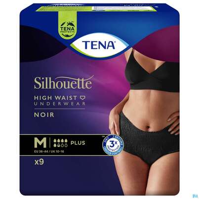 Inkontinenz Tena/silhouette Plus Noir M 9st, A-Nr.: 5108742 - 01