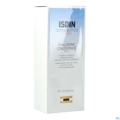 Sie sehen eine Packung Isdin Isdinceutics Hyaluronic Concentrate 30ml, Produktbild: 03 Isdin Isdinceutics Hyaluronic Concentrate 30ml, A-Nr.: 5570601 - 03