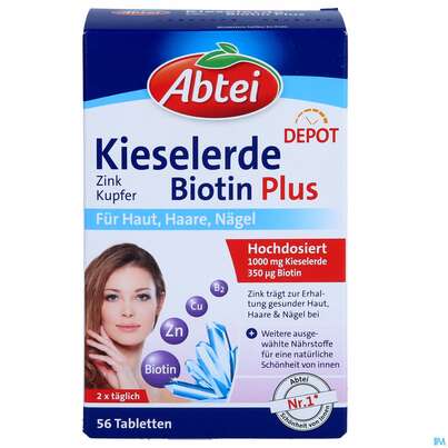 Kieselerde +biotin Tabl Abtei Titandioxidfrei 50000 56st, A-Nr.: 5720437 - 01