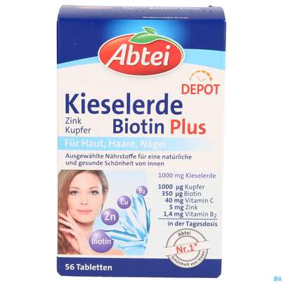 Kieselerde Zink Kupfer +biotin Tabl-abtei 56st, A-Nr.: 3461026 - 01