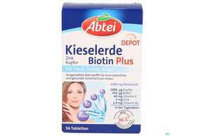 Kieselerde Zink Kupfer +biotin Tabl-abtei 56st, A-Nr.: 3461026 - 01