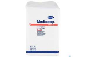 Kompressen Medicomp/extra Vliesstoff 6fach Unsteril 10x 10cm 100st, A-Nr.: 1652101 - 01