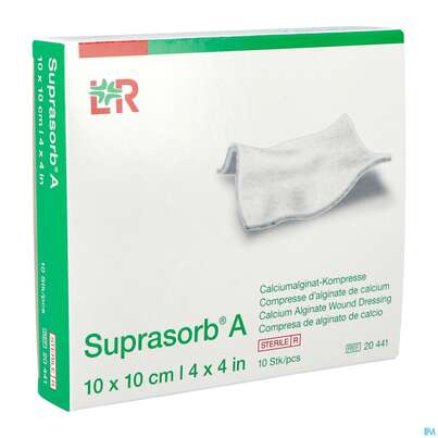 Kompressen Suprasorb/steril A Calzium-alginat 10x 10cm 10st, A-Nr.: 2203339 - 02