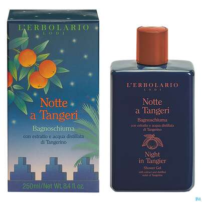 Sie sehen eine Packung L Erbolario Bad +duschgel Notte A Tangeri 036.0 250ml, Produktbild: 01 L Erbolario Bad +duschgel Notte A Tangeri 036.0 250ml, A-Nr.: 5813110 - 01