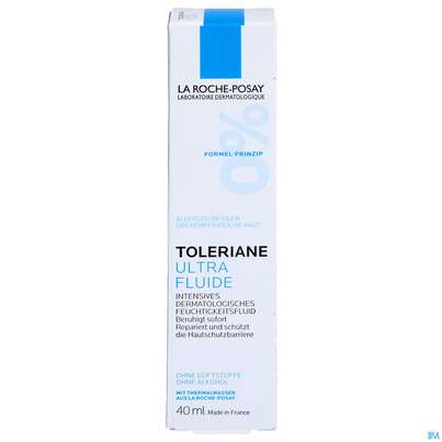 Sie sehen eine Packung La Roche Posay Gesichtspflege Toleriane Fluid Ultra 40ml, Produktbild: 01 La Roche Posay Gesichtspflege Toleriane Fluid Ultra 40ml, A-Nr.: 5341154 - 01