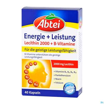 Lecithin Kapseln-abtei Plus B-vitamin Neu38 40st, A-Nr.: 3817658 - 01